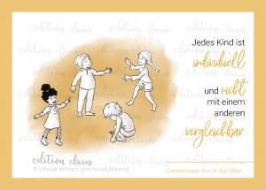 Miniposter A5: "Jedes Kind ist individuell..."